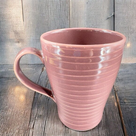 Starbucks 2009 Stockholm Design House Purple Mauve Ribbed Coffee Mug Cup Ceramic - Picture 2 of 11